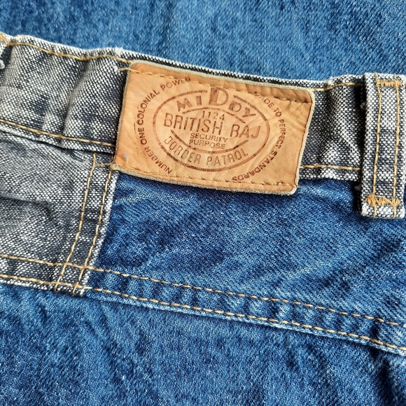 Vintage 90's Two Tone High Rise Mom Jeans Taper Leg Jeans Y2K Size 4 Fall - Picture 7 of 10